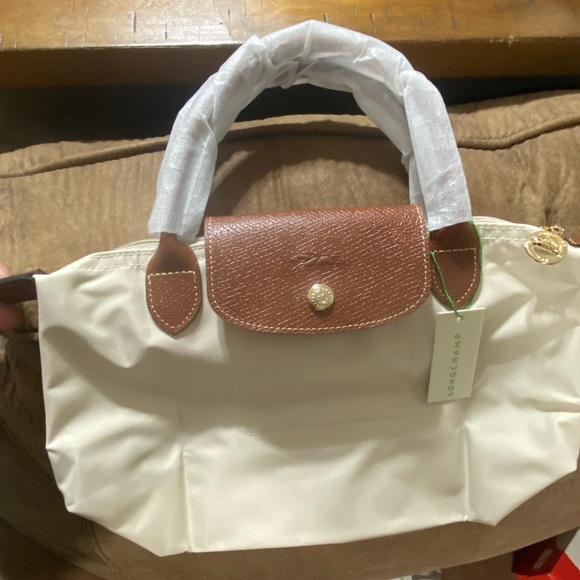 Longchamp Handbags - Longchamp Elegant Cream and Brown Tote